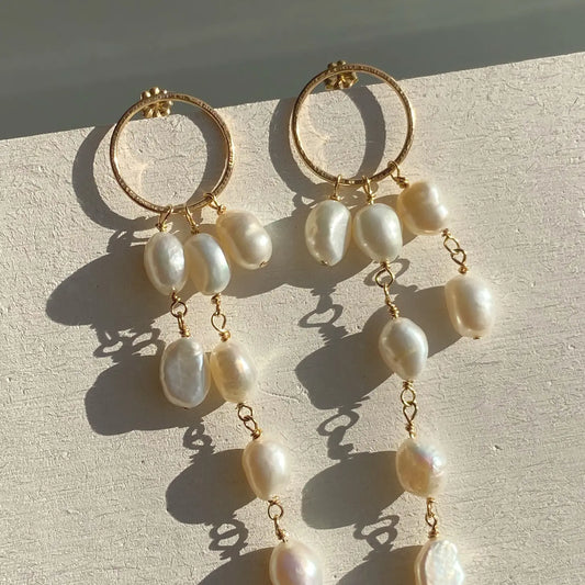 Aura Pearl Dangle Earrings